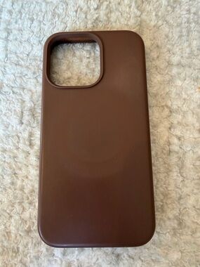 Classic Brown Silicone Phone Case - Compatible Cell Phone Protection